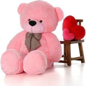 Niku 3 Feet Teddy Bear, Soft Toys for Girls Kids Boys, Lovable Huggable Big Teddy Bear Plushies for Kids - (Pink, 85 cm)